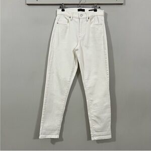 Banana Republic White Denim Jeans Mid Rise Straight Size 26